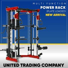 Multi function power rack gym and fitness machine