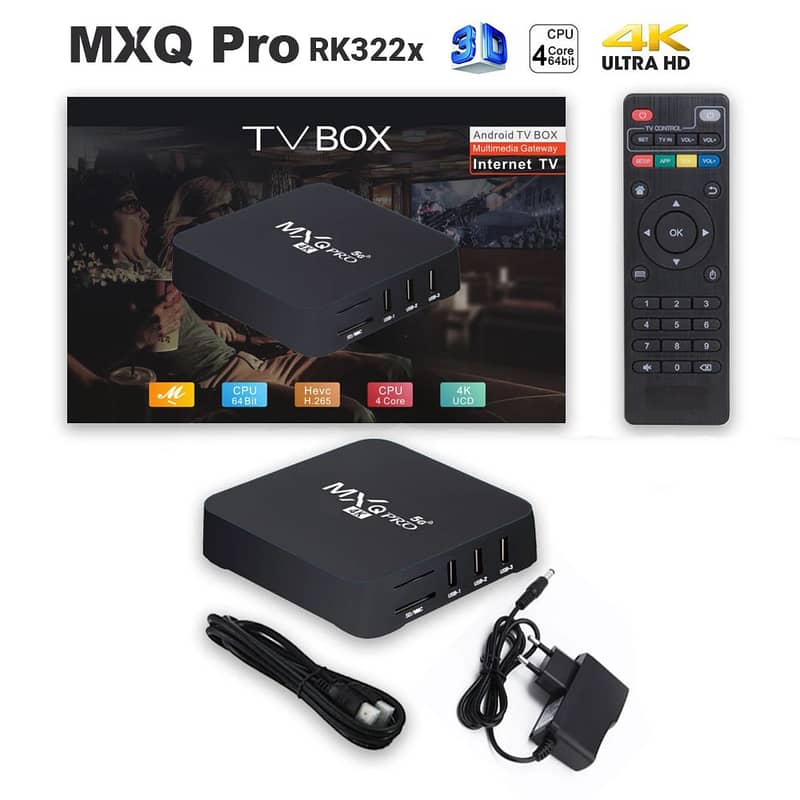 TV BOX ANDROID 4/64 5000 CHANEL FREE AIR MOUSE FOR LED TV 12