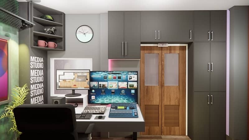 Office interior design in low cost (3D design + layout) 2