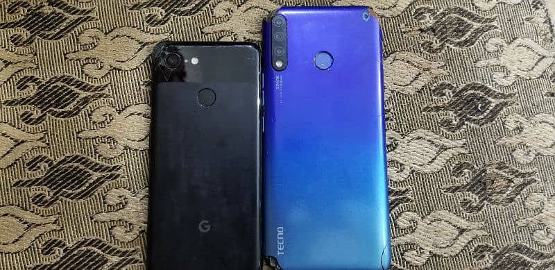 Google Pixel 3 and Tecno spark 4 0