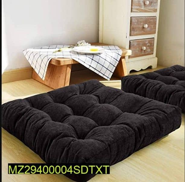 2 PCs velvet floor cushions Delivery Available 4