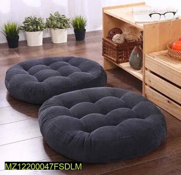 2 PCs velvet floor cushions Delivery Available 5