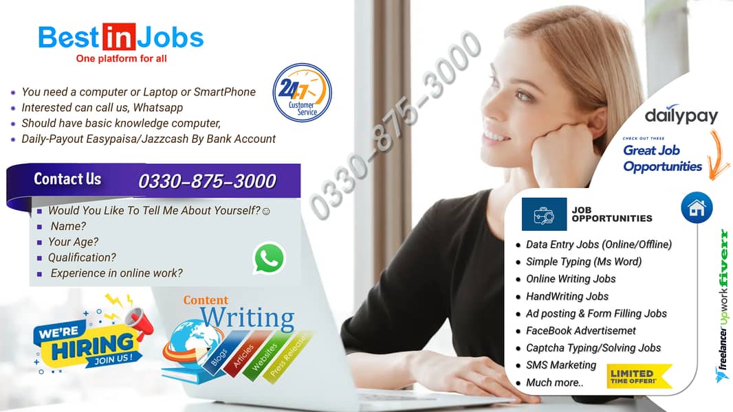 Hand Writing Assignment work, Data Entry or Typing Work Daily Availabl 0