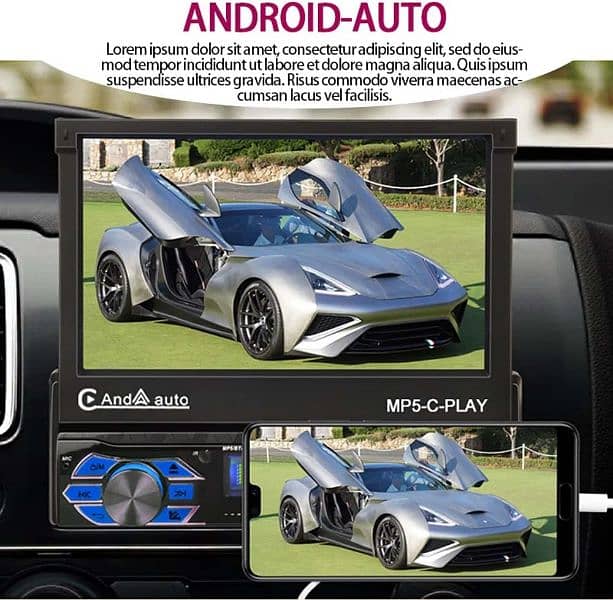 Car Stereo Bluetooth 1DIN 7 Inch with Apple Carplayer & Android 1