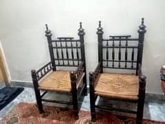2 wooden chairs for sale negotiable