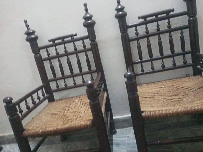2 wooden chairs for sale negotiable 2