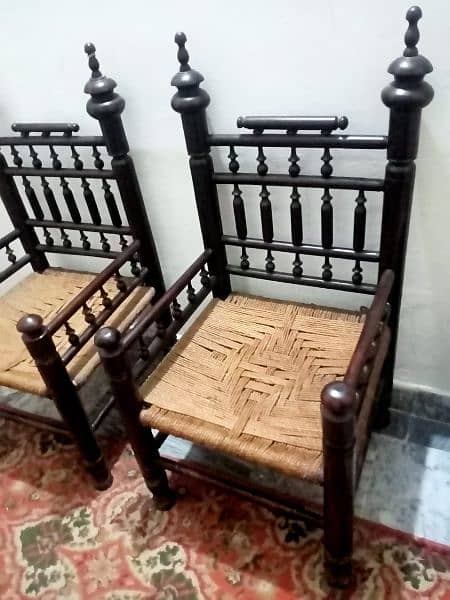 2 wooden chairs for sale negotiable 3