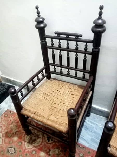 2 wooden chairs for sale negotiable 4