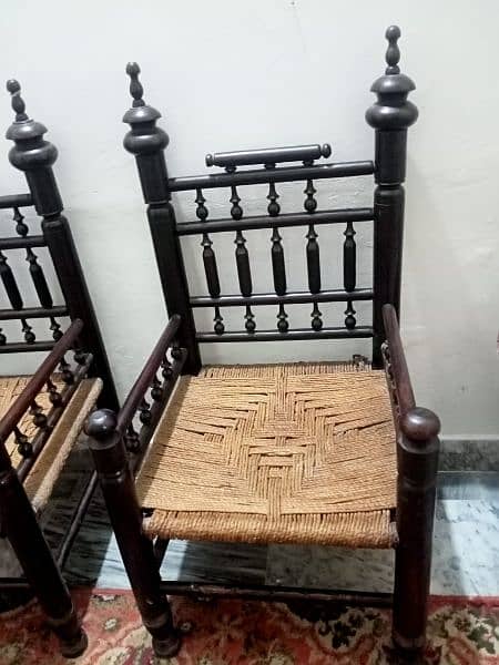 2 wooden chairs for sale negotiable 6