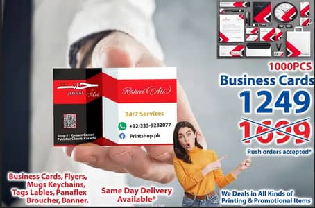 Visiting cards Panaflex printing services in karachi