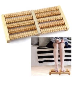 Traditional Wooden Roller Foot Massager 0