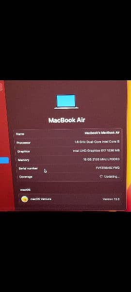 MacBook Air 2019 Core i5 8GB / 16GB 128GB / 256GB / 512GB Model A1932 9