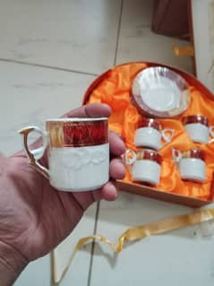 crockery tea set new cups and saucers (small size)