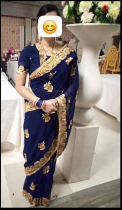 party wear Saree embroidered