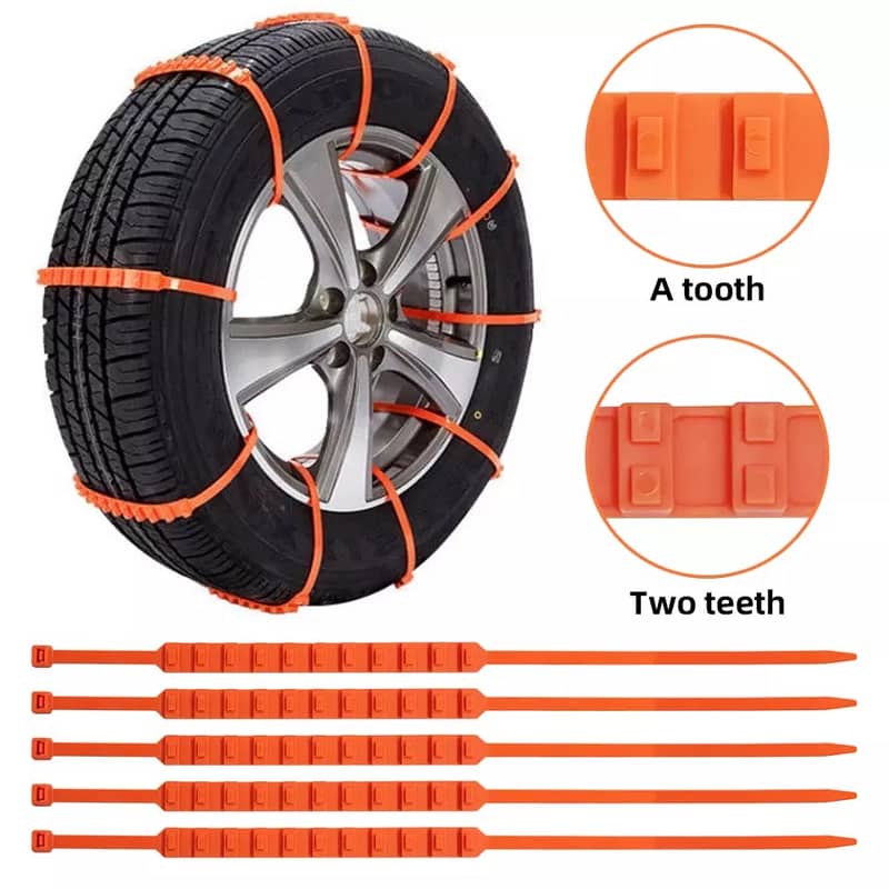 Pack Of 10 Anti-Skid Emergency Snow Wheel Chain 3