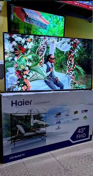 43 INCH HAIER LED ANDROID MODEL 3 YEAR WARRANTY 03221257237 0