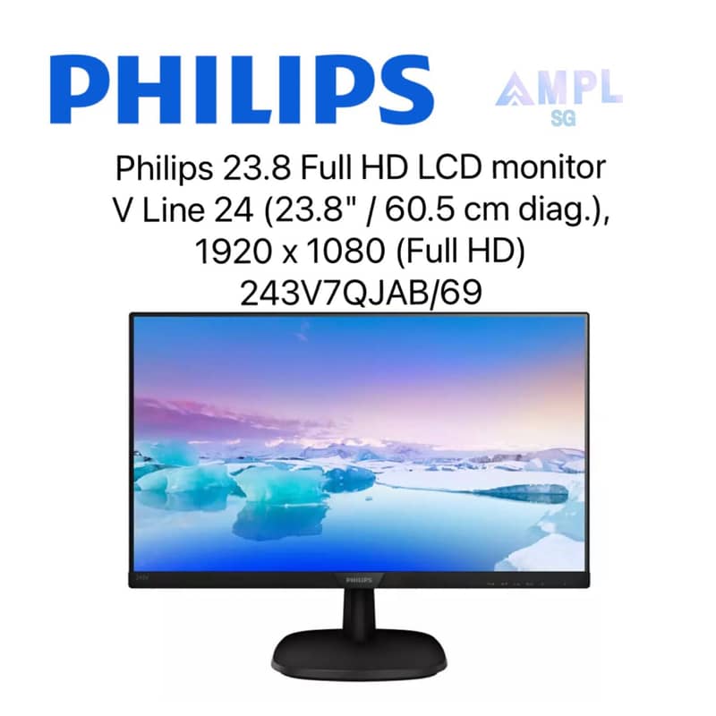 24" Inch 75Hz Borderless IPS Full HD LED Monitor with Speaker and HDMI 13