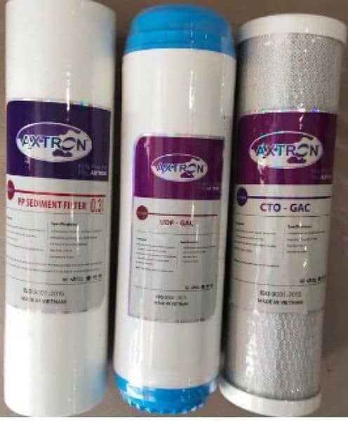 Axtron Water Filter Cartridges replacement set PPF CTO GAC 0