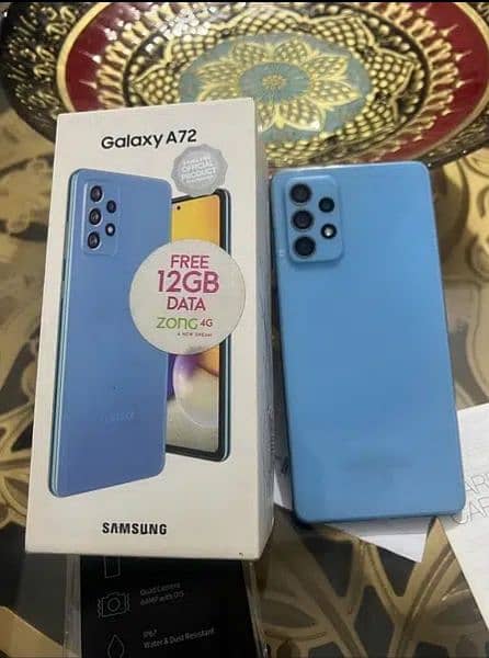 samsung a72 8gb 128gb with box pta officially approved 0