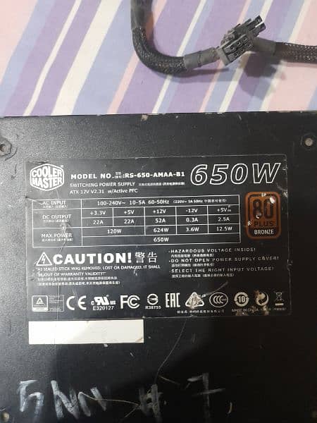 cooler master 650 watt 80 plus bronze 2