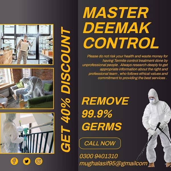 Termite(دیمک )/pest control/cockroach /dengue spray fumigation 1
