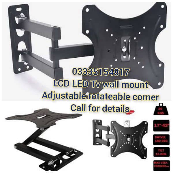 LCD LED tv monitor adjustable moveable wall mount bracket stand 0