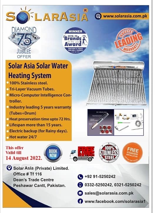 BOOK SOLAR ASIA SOLAR WATER GEYSERS ALL STAINLESS STEEL 150 LITERS 7