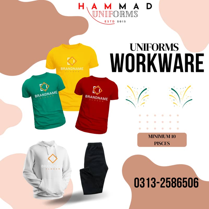 Uniform, Workwear, Polo tshirt, T-shir, Trouser, Printing 0
