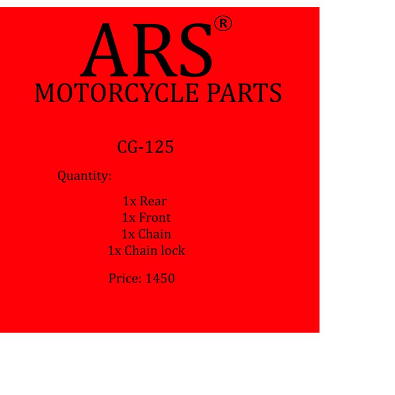 Sprocket CG-125 kits / Whole sale rate for every one. 6