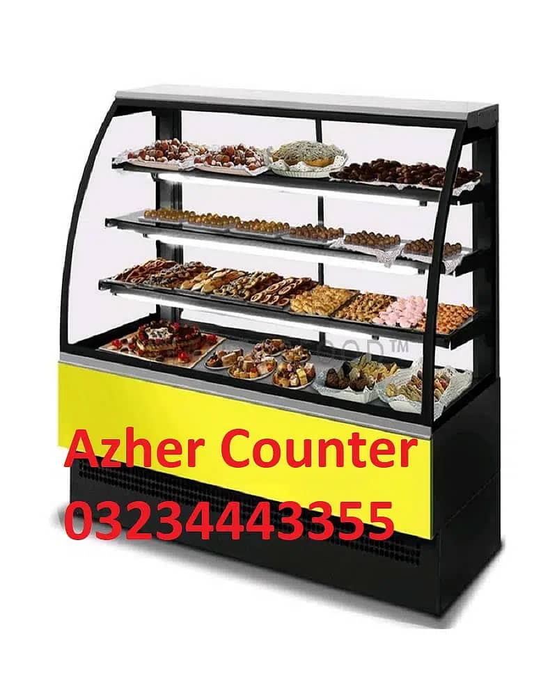 NEW Bakery counter, Display counter, cash counter, Cake chillar, baker 14