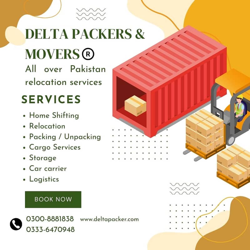 Delta Movers, Home Shifting door to door, Car Carrier, Relocation 0