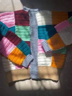 Multi Color Baggy Sweater | Sweatshirt | Cardigan | Jacket