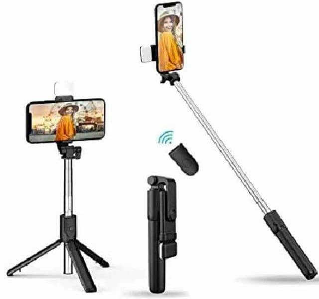 Selfie Stick With Tripod stand Bluetooth Remote 3