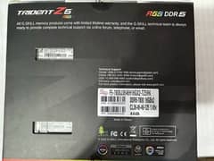 TridentZ RGB 32GB KIT DDR5 7800MHZ CL36 XMP 3.0