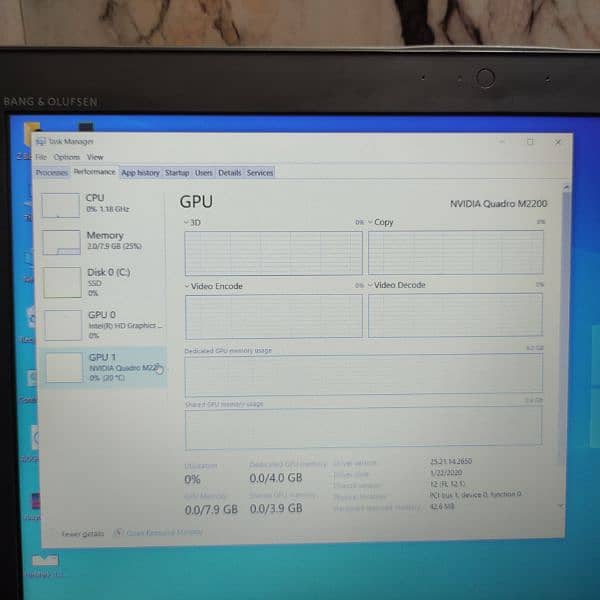 Hp Zbook 15 G4 (Workstations) 4GB Nvidia M2200 (Ci7 7820HQ) 12
