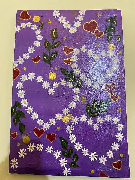 Beautiful heart style painting on canvas for sell 1