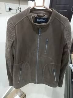 Outfitters Branded Jacket Sheep Leather Camel Color Size Small