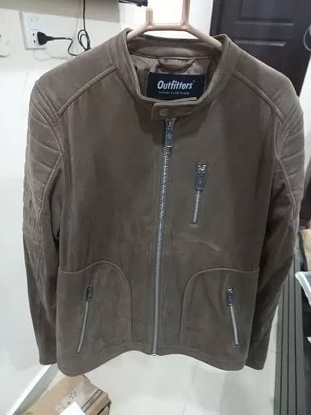 Outfitters Branded Jacket Sheep Leather Camel Color Size Small 0