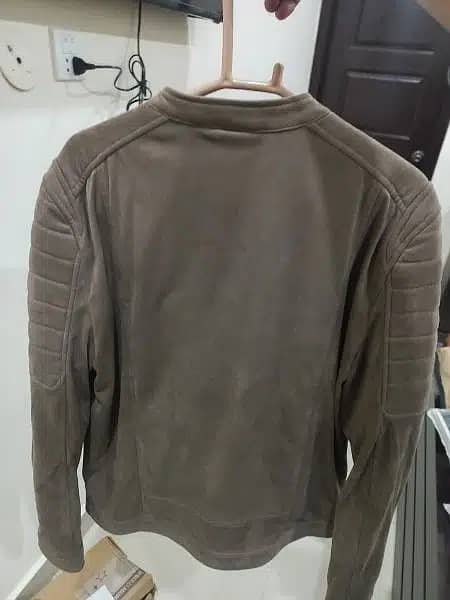 Outfitters Branded Jacket Sheep Leather Camel Color Size Small 2