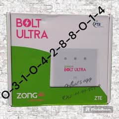 ZONG ROUTER ZONG 4G ROUTER BOLT ULTRA ROUTER AVAILABLE