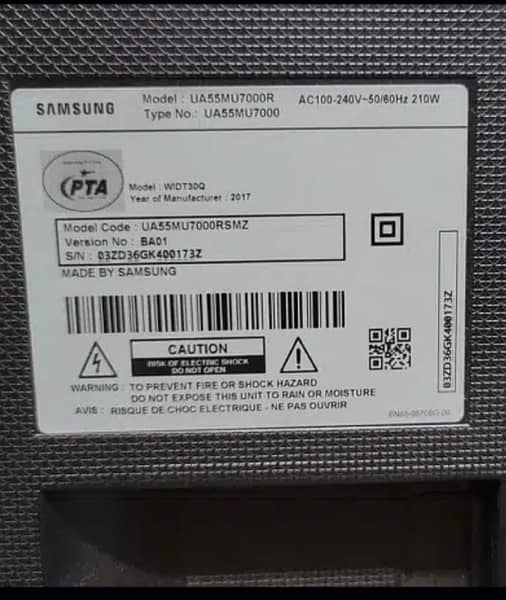 Samsung LED 55 Inch (Genuine) 1