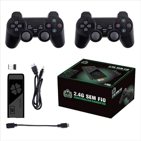 NEW GAME STICK LITE 15,000 GAMES 64 GB CARD AND WIRELESS CONTROLLERS 4
