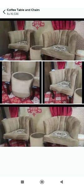 2 Sofa Chairs & coffee table 1