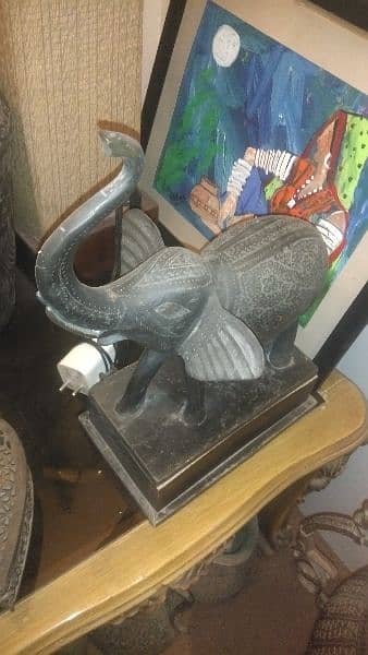 beautiful African brass elephant good size What's app 03188545977 1