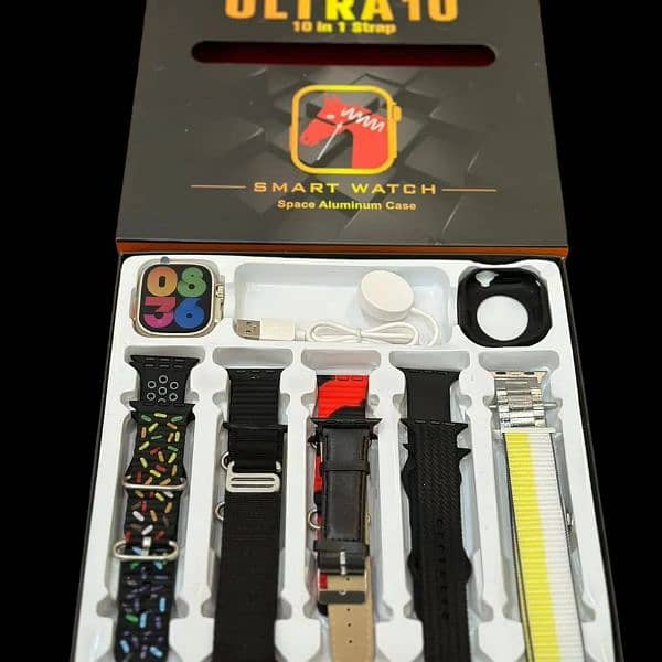 Ultra 10 Smart Watch with 10 Straps and Case 0