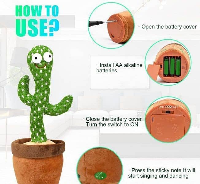 *Product Name*: Dancing Cactus Plush Toy For Kids 3