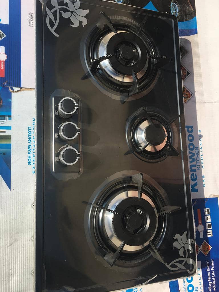 New design Steel 3 burner stove stylish with auto ignition 0