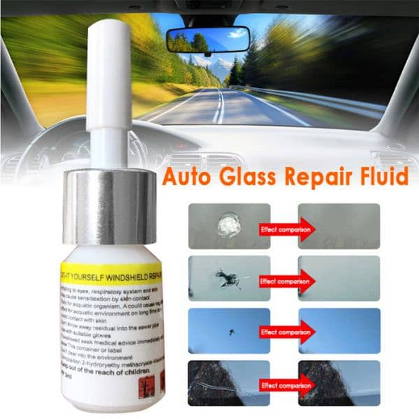 Efficient Windshield Fix Fluid Quick Auto Repair Kit For Cracked Glass 0