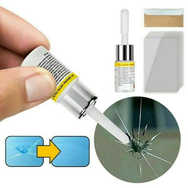 Efficient Windshield Fix Fluid Quick Auto Repair Kit For Cracked Glass 1