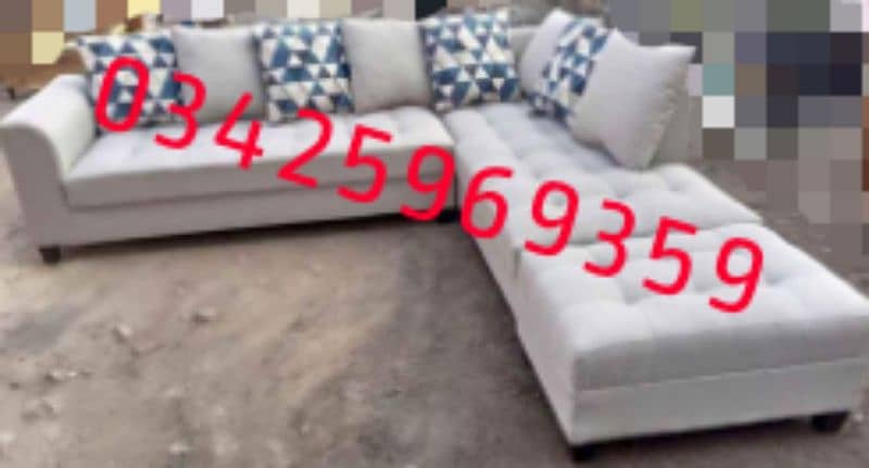 sofa set L shape 5,7 seater wood fabric valvet home lounge furniture 6